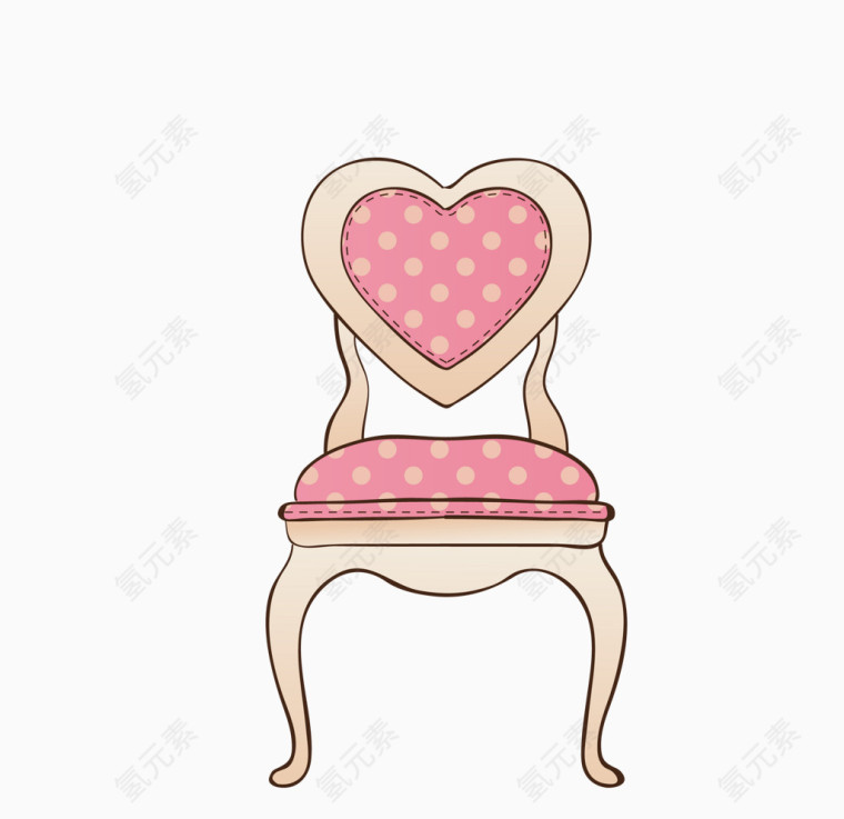 矢量粉色欧式椅子