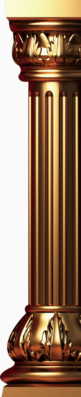 金色金属光泽柱子素材
