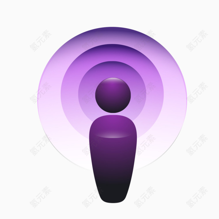 紫色螺旋圆形素材