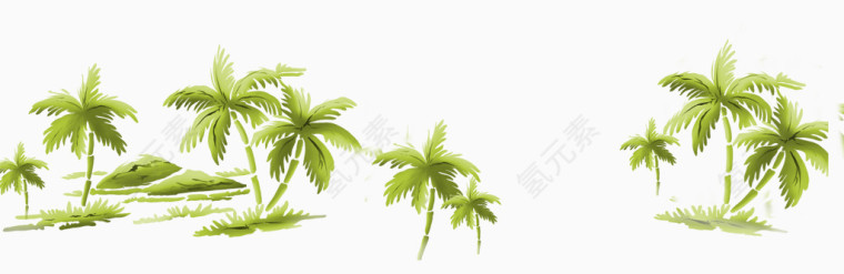 夏日椰树装饰背景