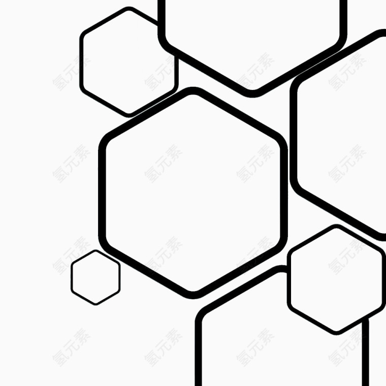 创意六边形装饰图片素材