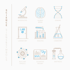 科技感线性图标设计矢量素材