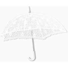 白色蕾丝遮阳伞