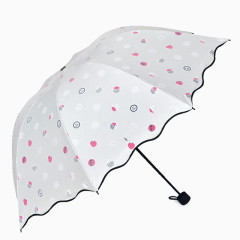折叠花纹雨伞