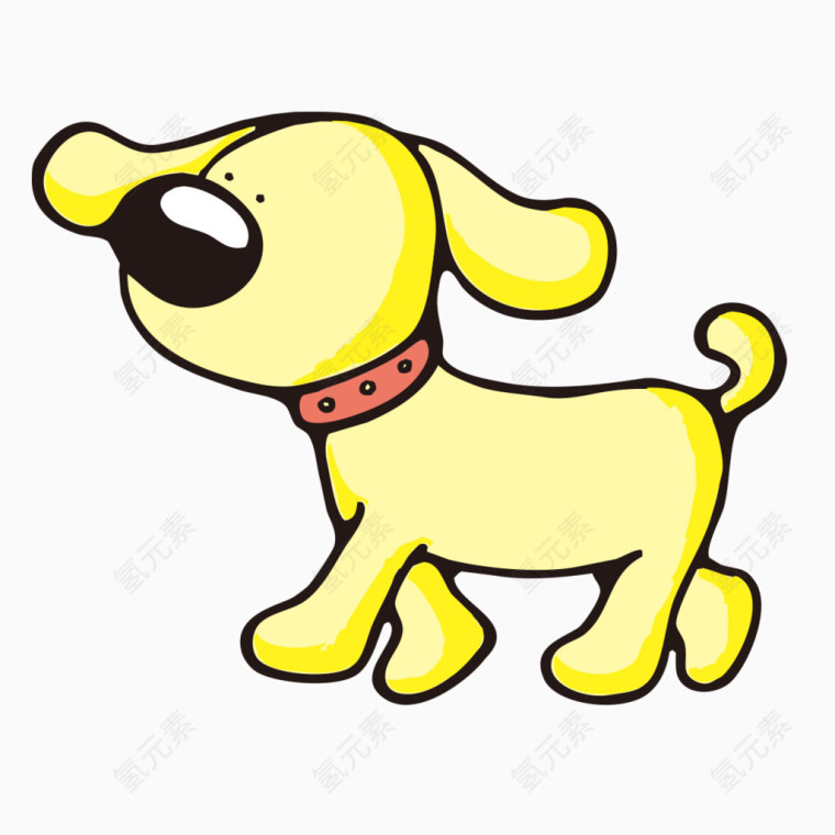 卡通黄色小狗