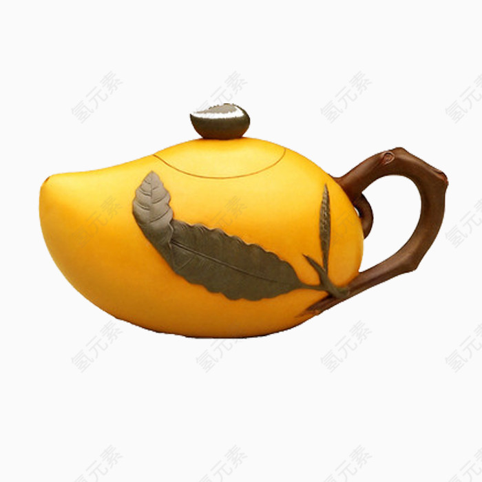 橙色芒果茶壶