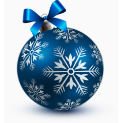 圣诞节蓝色小球装饰