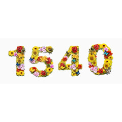 花朵设计数字