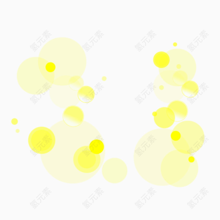 浅黄色渐变矢量光圈