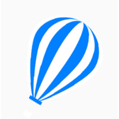 蓝白色条纹热气球
