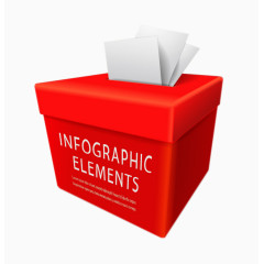 红色盒子里的纸张商业信息插图