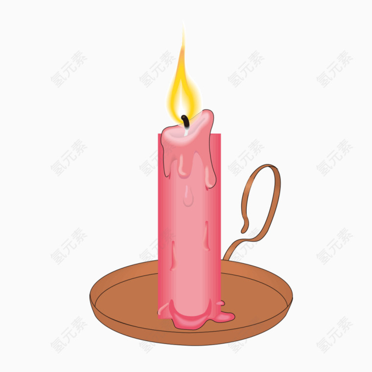 粉红色蜡烛图片