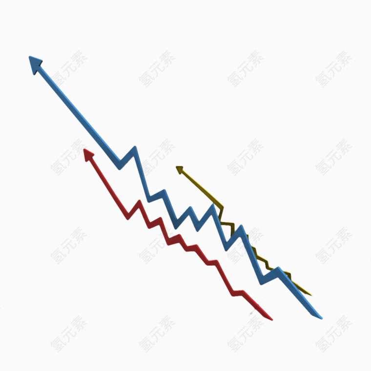 立体彩色曲线箭头