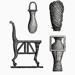 古埃及椅子和尖底瓶