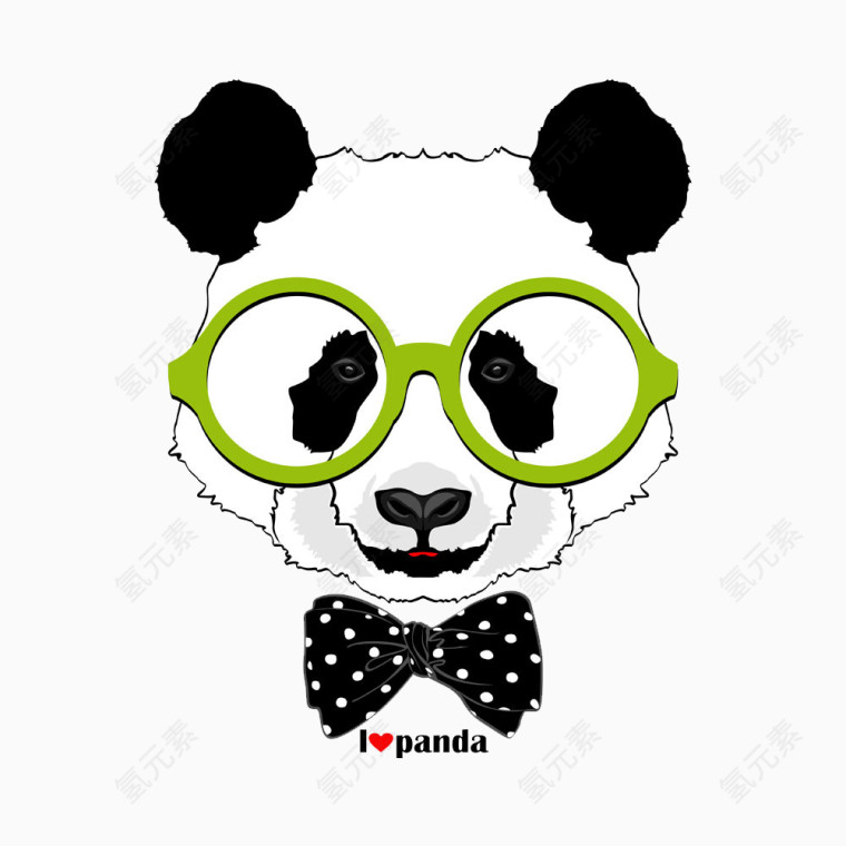 戴眼镜的熊猫