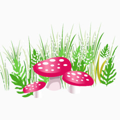 卡通草蘑菇
