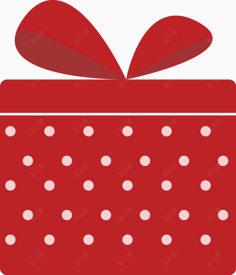 矢量创意设计红色斑点礼物盒子图下载