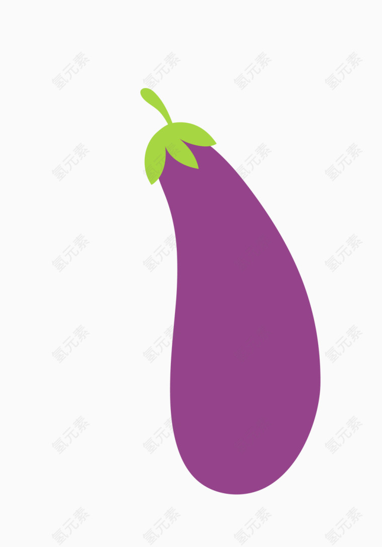 矢量紫色长条茄子