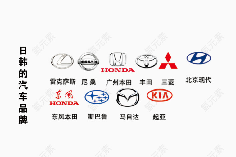 日韩的汽车品牌