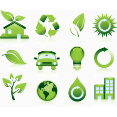 绿色生态环保生活矢量素材