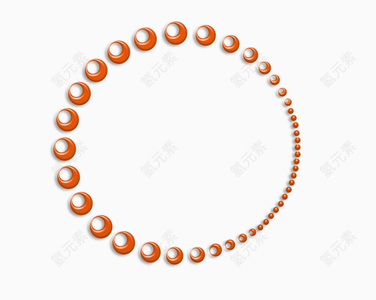 橙色创意圆环