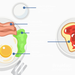 矢量早餐营养信息