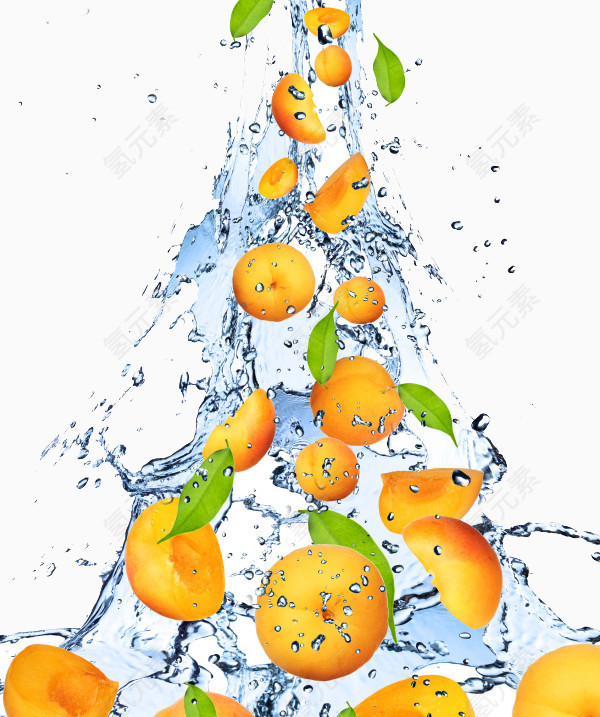 动感水流新鲜黄桃