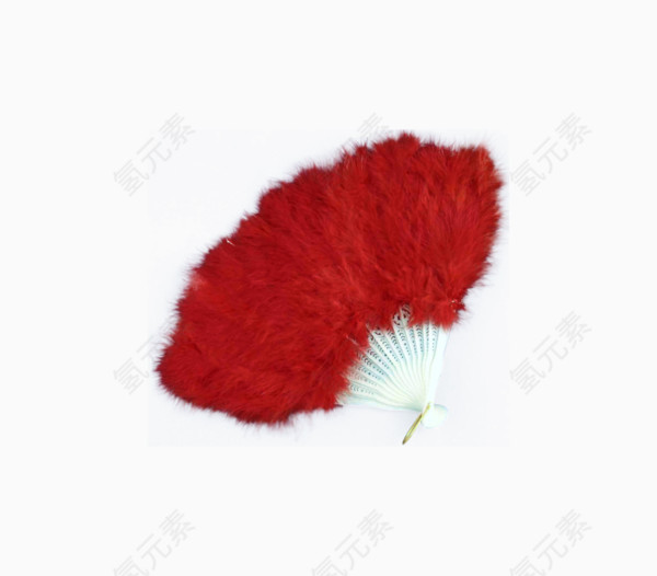 红色羽毛扇子