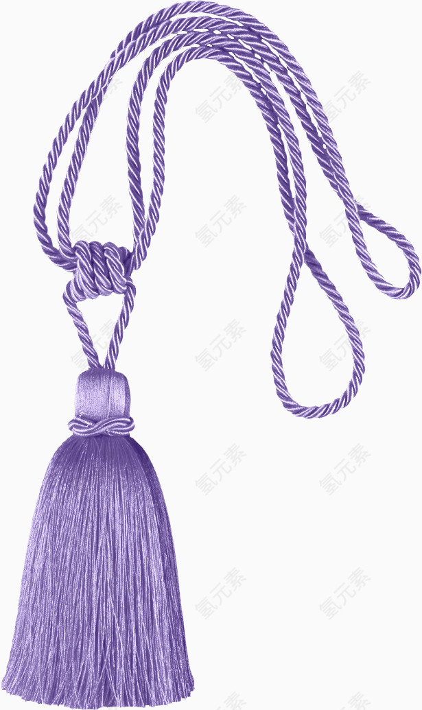 紫色窗帘装饰品