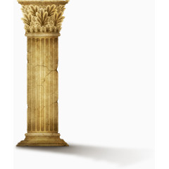金色花纹裂缝石柱