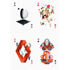 创意扑克牌6视觉设计