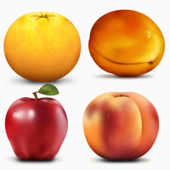 苹果桃子水果图标