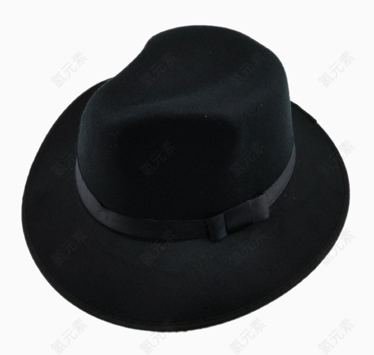 黑色蝴蝶结男士帽子