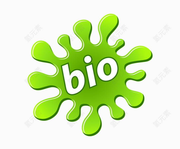 矢量绿色bio