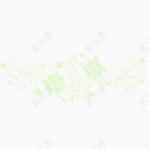 浅绿色花纹装饰