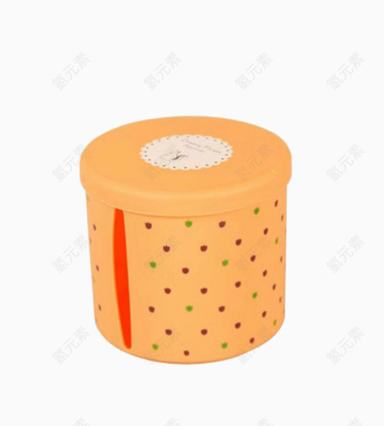 橙色波点纸巾盒