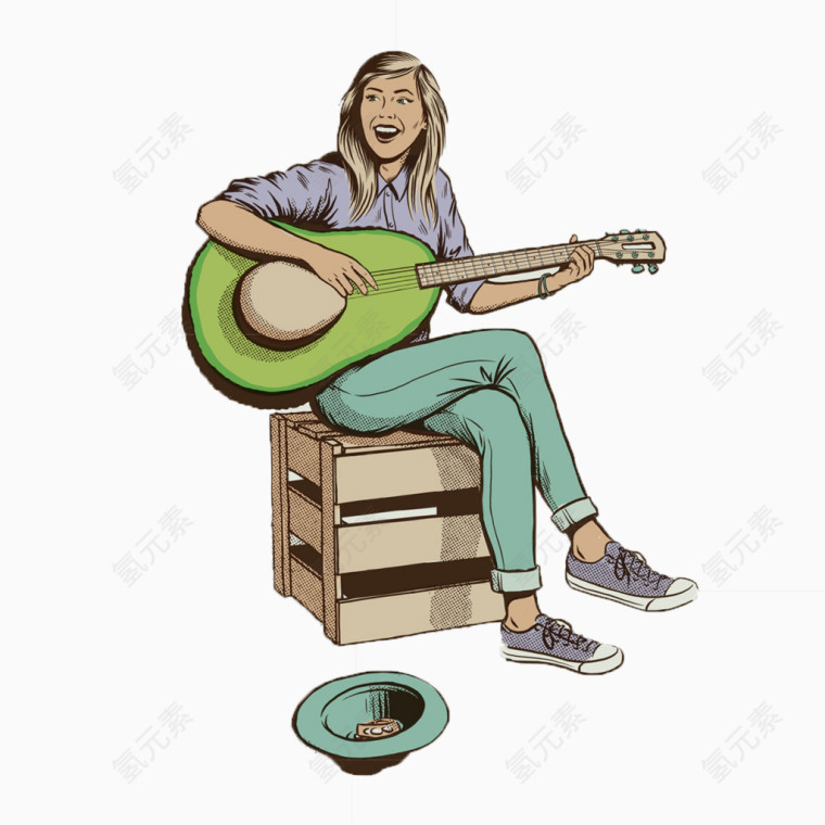 弹吉他的女人