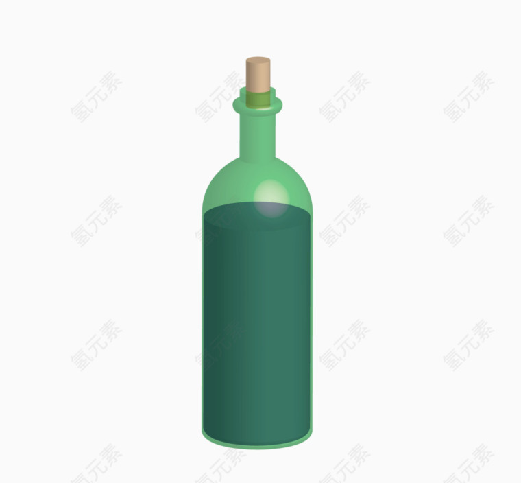 绿色的密封瓶子矢量图