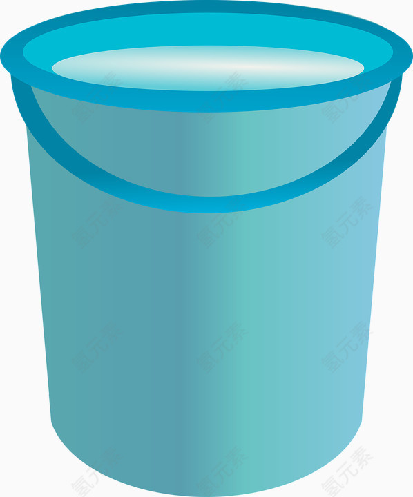蓝色水桶