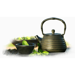 古朴茶具装饰图案