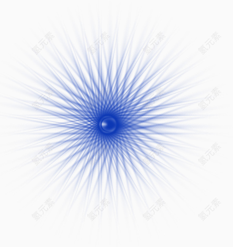 蓝色线条圆圈效果元素