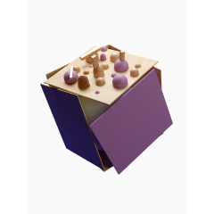 紫色方盒免抠素材图片