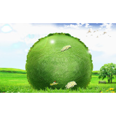 绿色草球