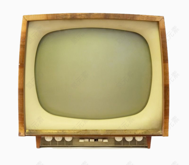 黄色调频古董电视