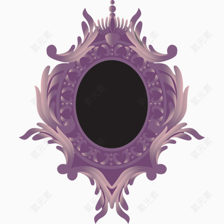 紫色花纹图形装饰