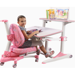 粉色儿童学习座椅