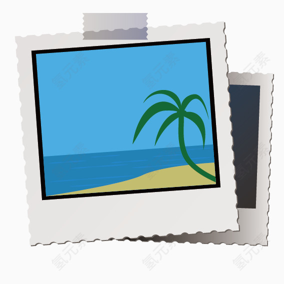 热带岛屿照片边框