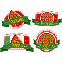 比萨的四个标志的集合