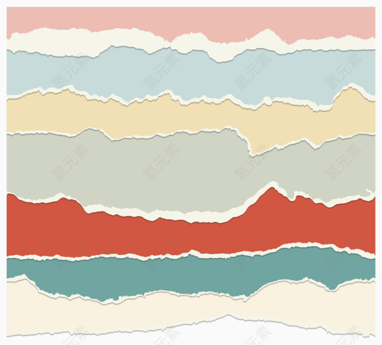 撕纸系列横幅素材矢量