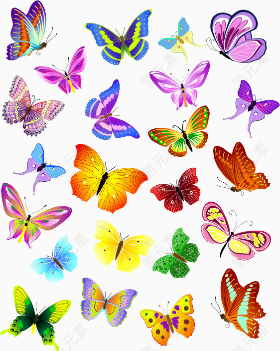 多款漂亮的蝴蝶矢量素材